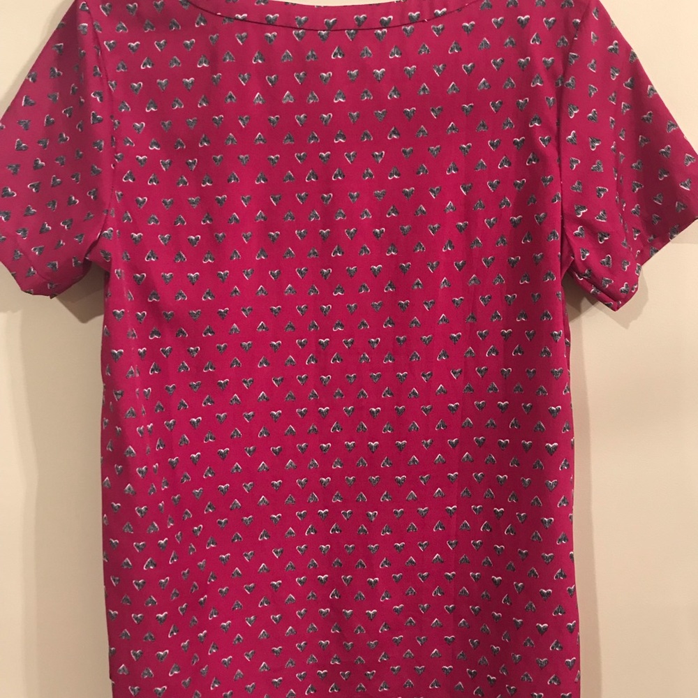 Banana republic blouse with hearts. Medium